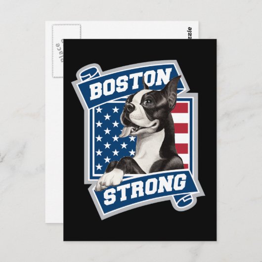 BOSTON STRONG TERRIER POSTKARTE (Vorne/Hinten)