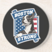 BOSTON STRONG TERRIER SANDSTEIN UNTERSETZER (Vorne)