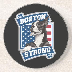 BOSTON STRONG TERRIER SANDSTEIN UNTERSETZER