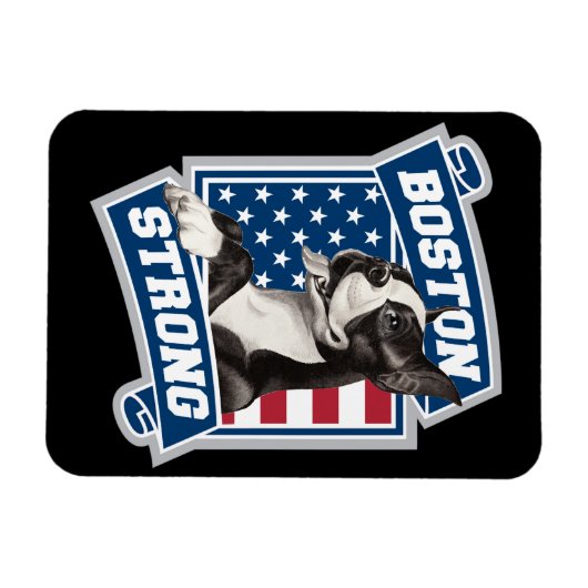 BOSTON STRONG TERRIER WAPPEN MAGNET (Horizontal)