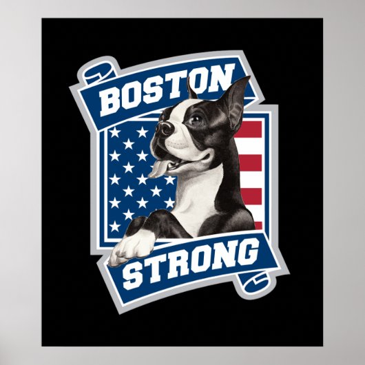 BOSTON STRONG TERRIER WAPPEN POSTER (Vorne)