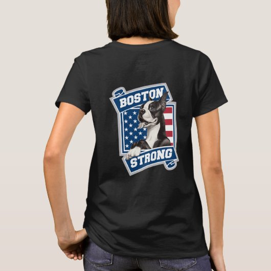 BOSTON STRONG TERRIER WAPPEN T-Shirt (Rückseite)