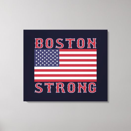 BOSTON STRONG US Stretched Canvas Print Leinwanddruck (Vorderseite)