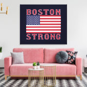 BOSTON STRONG US Stretched Canvas Print Leinwanddruck (Insitu (Wohnzimmer))