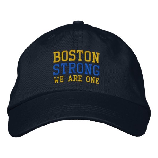 Boston Strong We Are One Embroidered Cap Bestickte Kappe (Vorderseite)