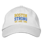 Boston Strong We are one Stickkasten Bestickte Baseballkappe (Vorderseite)