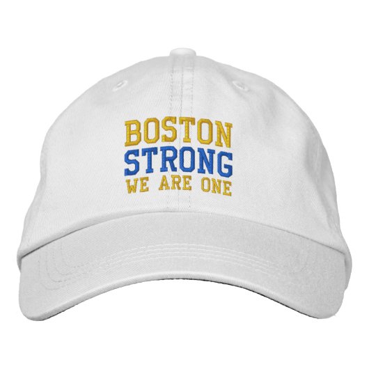 Boston Strong We are one Stickkasten Bestickte Baseballkappe (Vorderseite)
