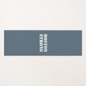 "Boston Strong" weiß blau / grau Yogamatte (Vorderseite (Horizontal))