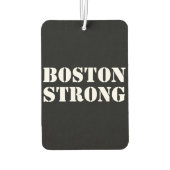 "Boston Strong" weißes schwarzes Auto Autolufterfrischer (Rückseite)