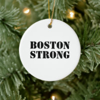 Boston Strong white and black Christmas