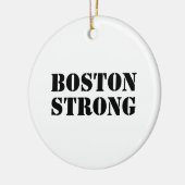 Boston Strong white and black Christmas Keramik Ornament (Links)