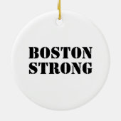 Boston Strong white and black Christmas Keramik Ornament (Hinten)
