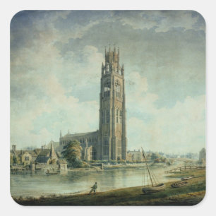 Boston Stump: Blick aus dem Südwesten Quadratischer Aufkleber