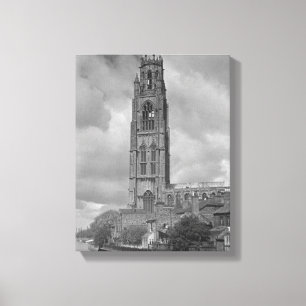Boston-Stumpf und Fluss Welland, Lincolnshire Leinwanddruck