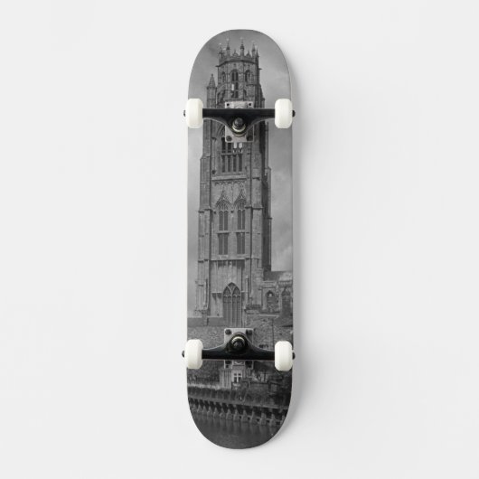Boston-Stumpf und Fluss Welland, Lincolnshire Skateboard (Vorderseite)