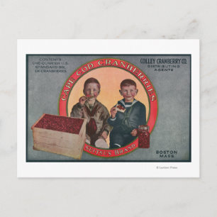 Boston Suitsus Marken Cranberry Label Postkarte