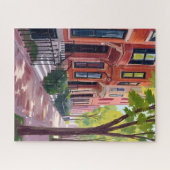 Boston Summer | Massachusetts Brownstones Puzzle (Horizontal)