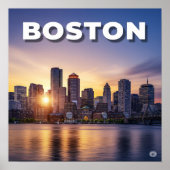 Boston Sunset Poster (Vorne)