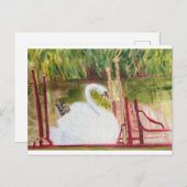 Boston Swan Boat Postkarte (Vorne/Hinten)