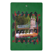 Boston Swan Boats - Gute Ferien Mini Klemmbrett (Rückseite)