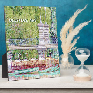Boston Swan Boats in Pencil and Ink Filter Fotoplatte