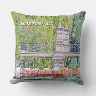Boston Swan Boats Stift und Tintenfilter Kissen