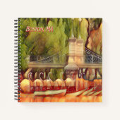 Boston Swan Boats Summer Notizblock (Vorderseite)