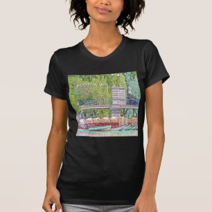 Boston Swan Boote in Bleistift- und Tintenfilter T-Shirt