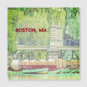 Boston Swan Boote in Stift und Tinte-Magnet Magnetkarte (Vorderseite)