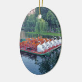 Boston Swan Boote Keramik Ornament (Links)