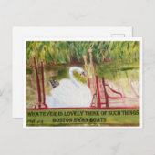 Boston Swanboat Postcard Postkarte (Vorne/Hinten)