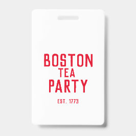 Boston Tea Party Abzeichen Ausweis