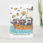 Boston Tea Party Day Funny a Revolution brauen Karte (Vorderseite)