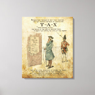 Boston Tea Party Patriotische Ode auf Leinwand