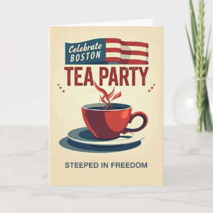 Boston Tea Party Tag Mutiger Roter Tasse Amerikani Karte