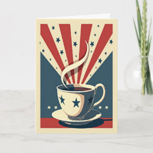 Boston Tea Party Tag Vintage Stil Patriotischer Be Karte