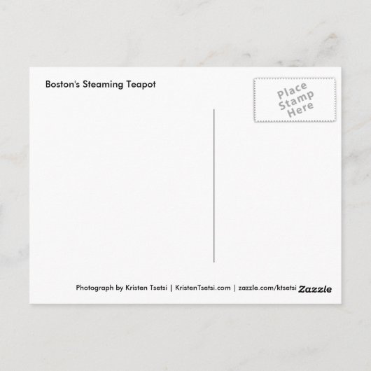 Boston Tea Pot Postkarte (Rückseite)