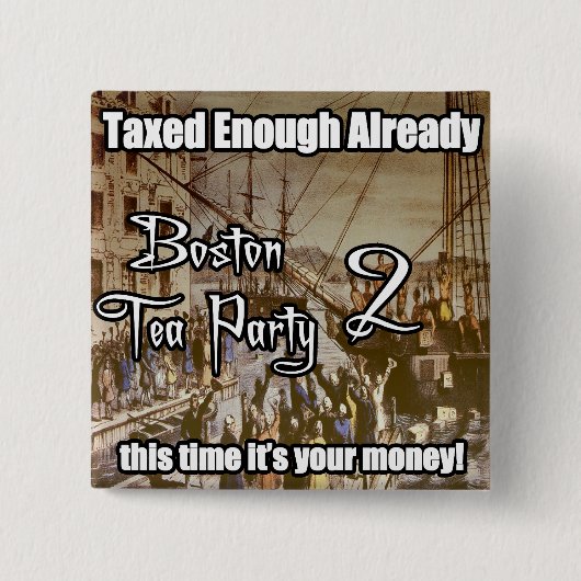 Boston-Tee-Party 2 Button (Vorderseite)