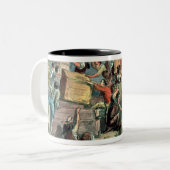 Boston-Tee-Party, am 16. Dezember 1773 Zweifarbige Tasse (Vorderseite Links)