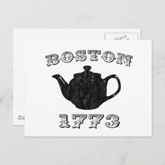 Boston Tee Party Postkarte (Vorne/Hinten)