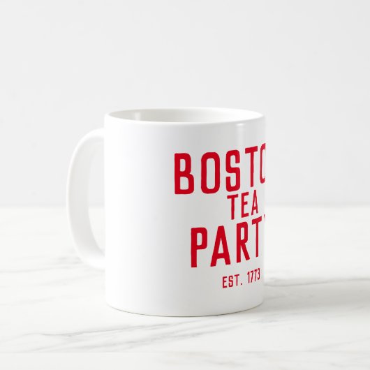 Boston-Tee-Party-Tasse Kaffeetasse (Vorderseite Links)