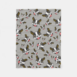 Boston-Terrier #15 Fleecedecke