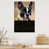 Boston Terrier 2026 Calendar Poster (Küche)