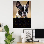Boston Terrier 2026 Kalender Poster (Heimbüro)