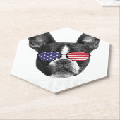 Boston Terrier 4. Juli Dog Lover Merica USA Untersetzer (angewinkelt)