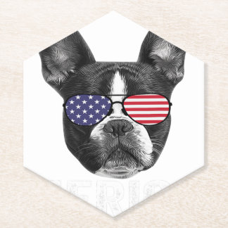 Boston Terrier 4. Juli Dog Lover Merica USA Untersetzer