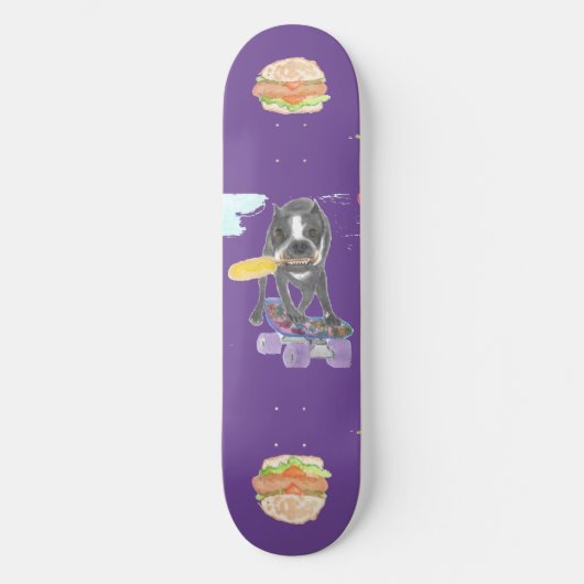 Boston Terrier 8 1/2" Skateboard Deck (Vorderseite)