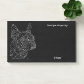 Boston Terrier Abstrakt Art Dog Name Post-it Klebezettel (Büro)