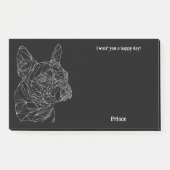 Boston Terrier Abstrakt Art Dog Name Post-it Klebezettel (Vorderseite)
