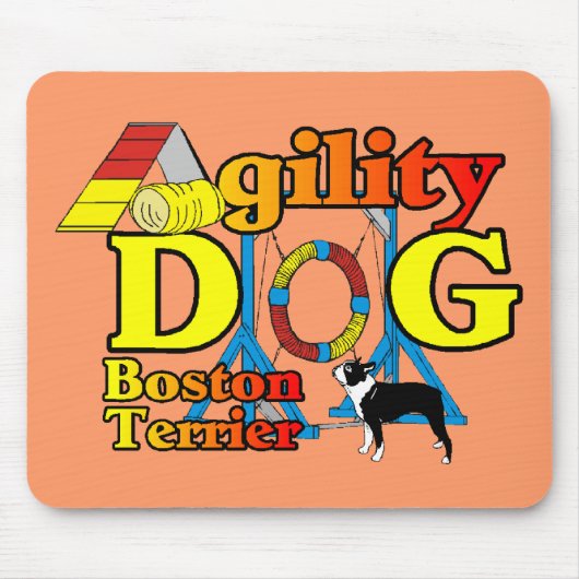 Boston Terrier Agility Geschenke Mousepad (Vorne)